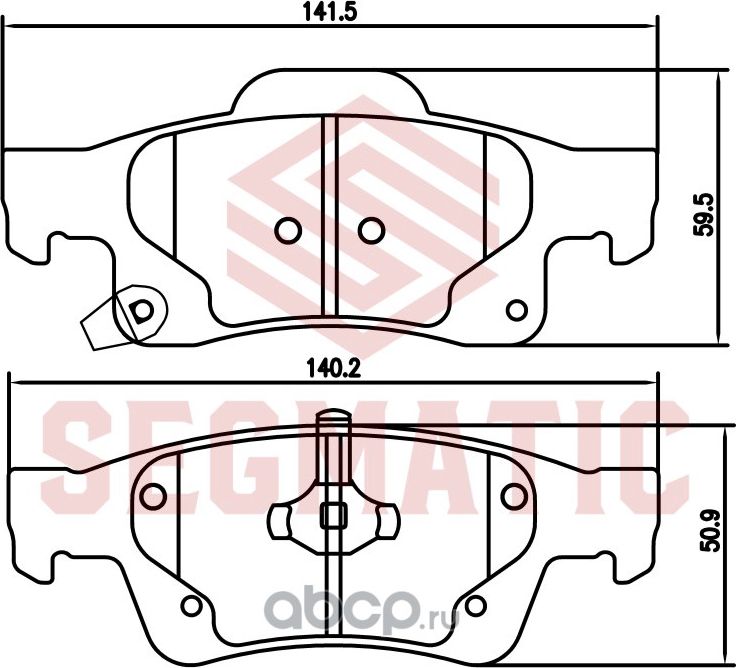 Колодка торм диск зад (Segmatic). Артикул SGBP2793