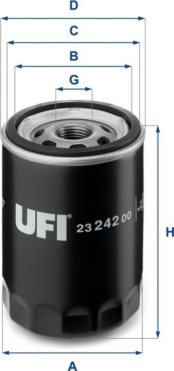 Масляный фильтр UFI. Артикул 23.242.00
