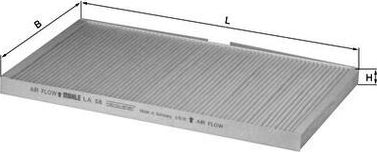 Салонный фильтр Mahle-Knecht. Артикул LA 58