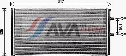 Радиатор низкотемпературный AVA для BMW 3 VI (F3x) 2014-2018. Артикул BW2604