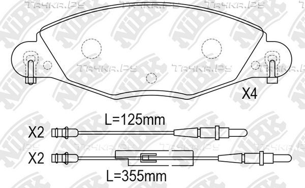 Тормозные колодки NiBK. Артикул PN0184W