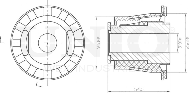 Сайлентблок подрамника (Unio). Артикул RMP-20061