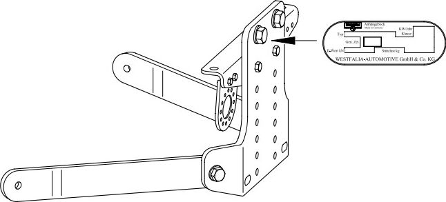 Фаркоп Westfalia для Land Rover Defender 90 1998-2026. Фланцевое крепление. Артикул 323048600001