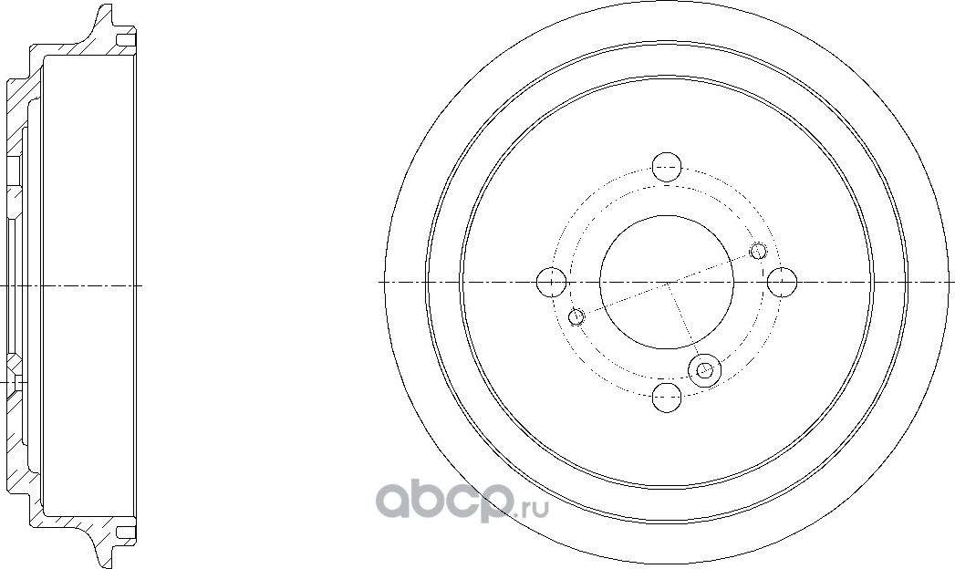 Барабан тормозной (G-Brake). Артикул GD06347