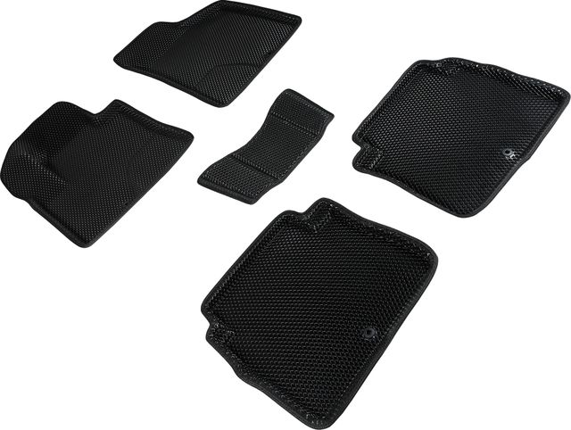 Коврики Seintex 3D EVA ромб для салона Hyundai Santa Fe II 2006-2010 ЧЕРНЫЕ. Артикул 95286
