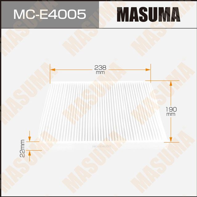 Салонный фильтр Masuma для Ford Fiesta VI 2008-2019. Артикул MC-E4005