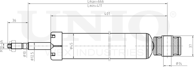Амортизатор подвески (Unio). Артикул SAB-10518
