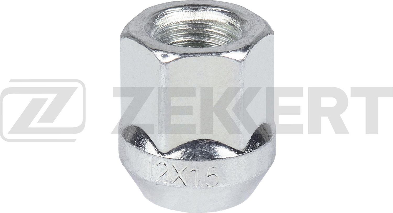 Гайка колесная  конус  M12 x 1 5  L=23  ключ 19  Цинк Zekkert. Артикул BE-4325