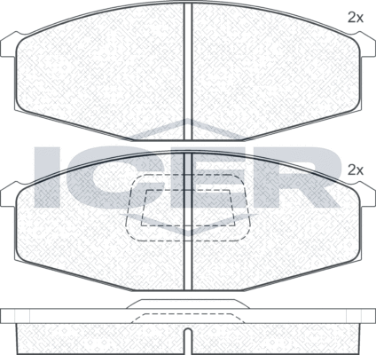 Тормозные колодки Icer. Артикул 140376