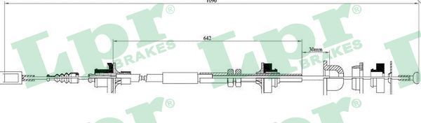Трос сцепления LPR для Fiat Ducato II 1994-2002. Артикул C0058C