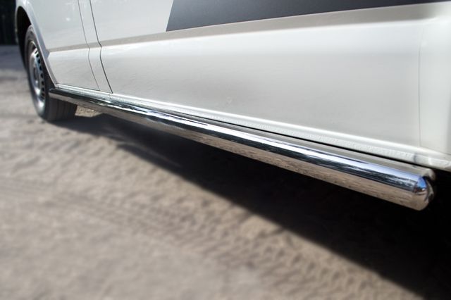 Защита порогов RusStal труба d63 (вариант 3) (левый) для Volkswagen Transporter T5 kasten 2003-2009. Артикул VTRZ-0006033