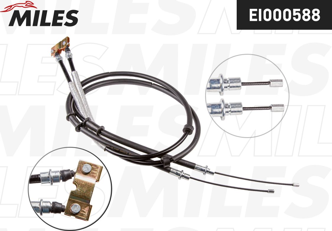 Трос ручника (тросик ручного тормоза) Miles. Артикул EI000588