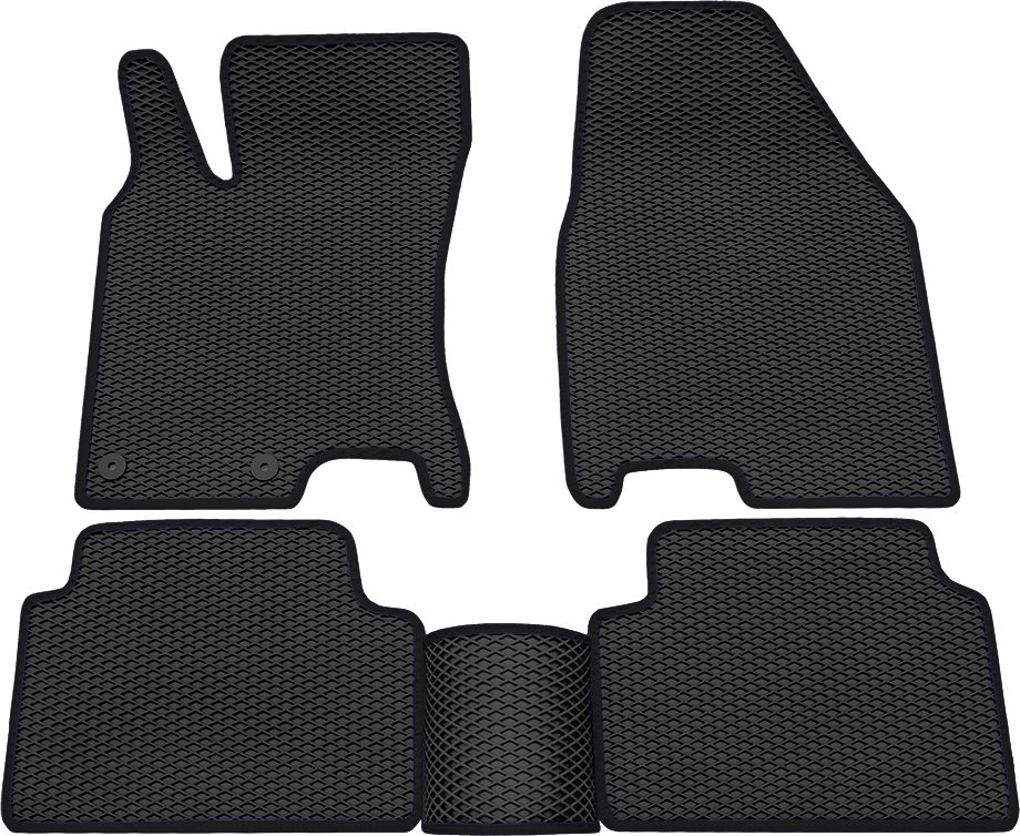 Коврики Rezkon EVA для салона Nissan Qashqai I 2007-2013 Черный кант. Артикул 9025020101