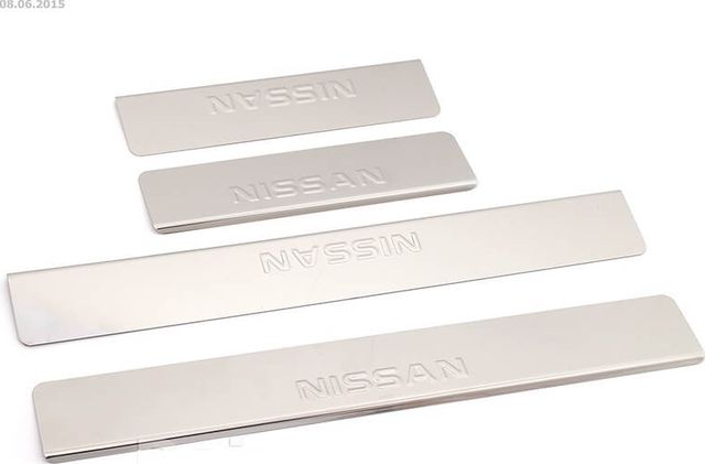 Накладки Ладья на внутренние пороги (штамп) для Nissan Terrano III 2014-2024. Артикул 014.14.981