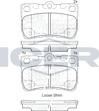 Тормозные колодки Icer. Артикул 182060