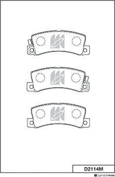 Тормозные колодки MK Kashiyama задние для Lexus RX II 2003-2008. Артикул D2114M