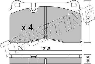 Тормозные колодки Trusting. Артикул 675.0