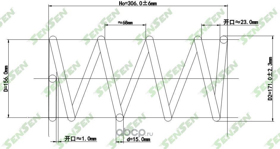 Пружина подвески (Sensen). Артикул SCP10186