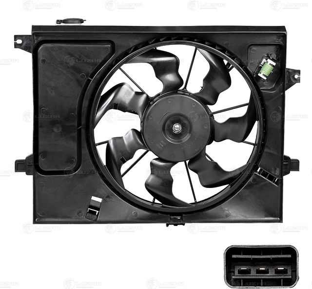Вентилятор радиатора двигателя Luzar для Kia Soul II 2014-2019. Артикул LFK 0819