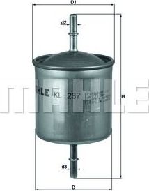Топливный фильтр Mahle-Knecht. Артикул KL 257