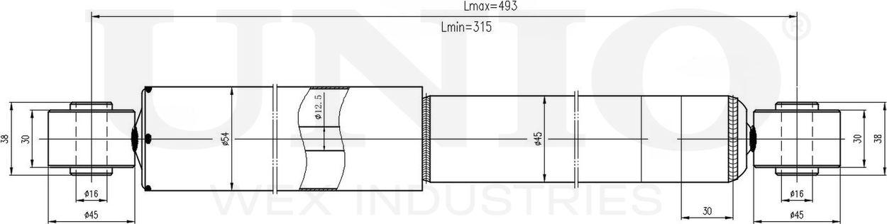 Амортизатор подвески (Unio). Артикул SAB-10427