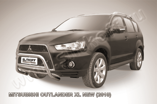 Кенгурятник Slitkoff d57 низкий для Mitsubishi Outlander XL 2010-2012. Артикул MXL10-002