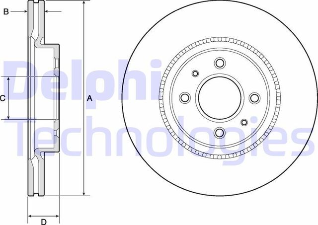 Тормозной диск Delphi. Артикул BG4743C
