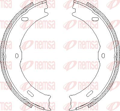 Тормозные колодки (стояночная тормозная система) Remsa. Артикул 4746.00