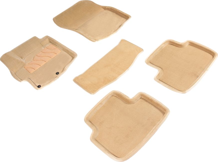 Коврики Seintex 3D ворсовые для салона Mitsubishi ASX 2010-2026 БЕЖЕВЫЕ. Артикул 84146