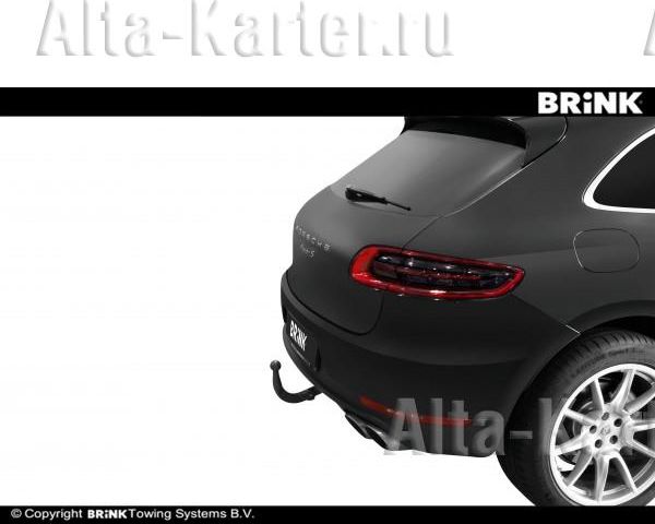Фаркоп Brink (Thule) для Porsche Macan 2014-2026 (убирающийся под бампер). Быстросъемный крюк. Артикул 592400