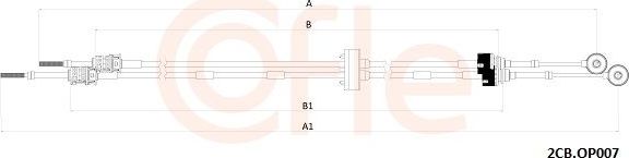 Трос переключения передач КПП Cofle для Opel Astra H 2004-2014. Артикул 92.2CB.OP007