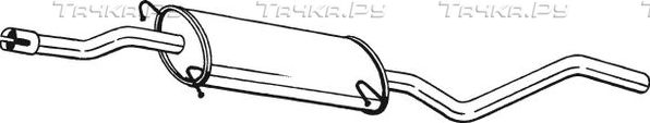 Глушитель (средняя часть) Bosal (Бельгия). Артикул 284-431