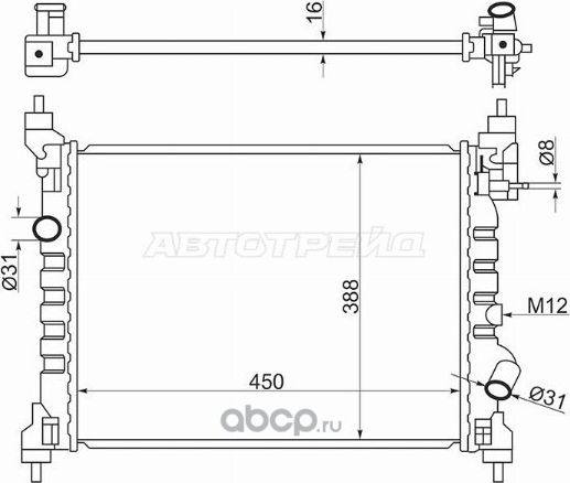 РАДИАТОР CHEVROLET SPARK 10- CH0002-1 (SAT). Артикул CH00021