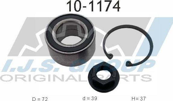 Ступичный подшипник (комплект) IJS Group передний для Ford Fusion I 2002-2012. Артикул 10-1174