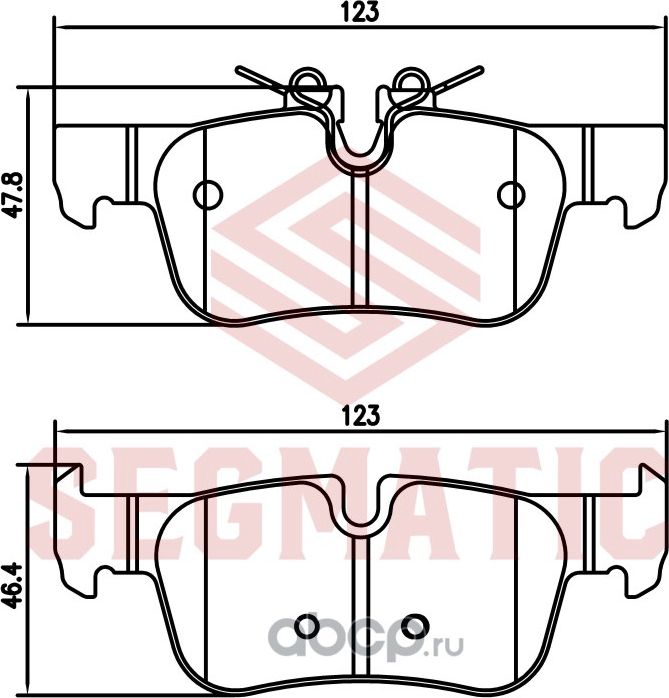 Колодка торм диск зад (Segmatic). Артикул SGBP2784