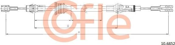 Трос ручника (тросик ручного тормоза) Cofle передний для Renault Master II 1998-2010. Артикул 10.6852