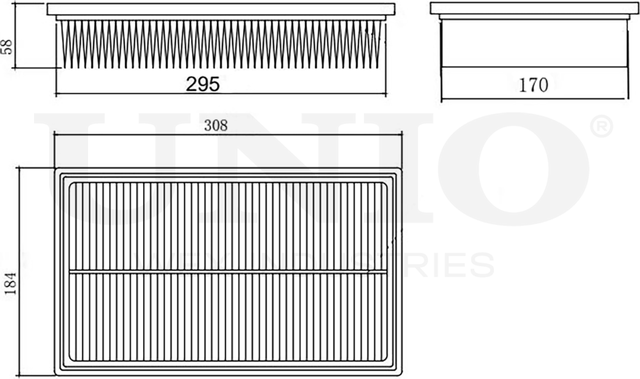 Фильтр воздушный (Unio). Артикул FLT-10064