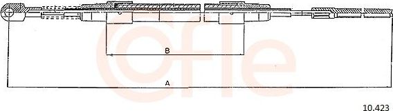 Трос ручника (тросик ручного тормоза) Cofle задний правый/левый для BMW 3 II (E30) 1982-1994. Артикул 10.423