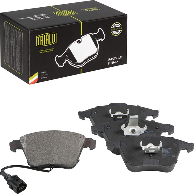 Тормозные колодки Trialli (Low-Metallic) передние для Audi A3 II (8P) 2003-2013. Артикул PF 4379