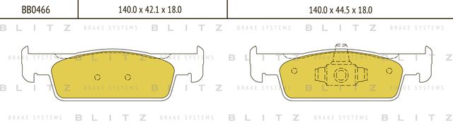 Колодки тормозные RENAULT LOGAN 12- перед. (Blitz). Артикул BB0466