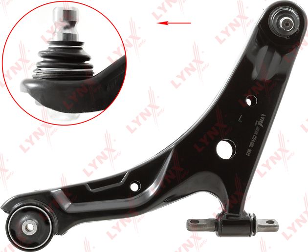 Поперечный рычаг передней подвески LYNXauto левый для Hyundai Santa Fe I 2001-2006. Артикул C5148L