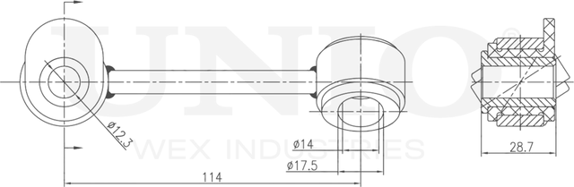 Тяга/стойка стабилизатора (Unio). Артикул SSP-50206