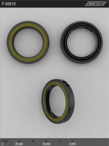Сальник рулевой рейки 25 35 5.5 (Emmetec). Артикул F00010