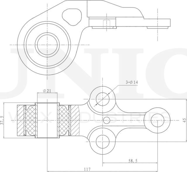 Сайлентблок рычага подвески (Unio). Артикул RMP-20353