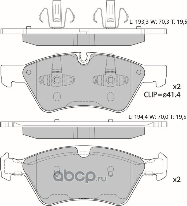 Колодки тормозные дисковые Avantech (противоскрипная пластина в компл.). Артикул AV111