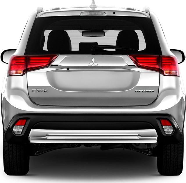 Защита Rival заднего бампера d57+d42 для Mitsubishi Outlander III рестайлинг 2018-2026. Артикул R.4015.001