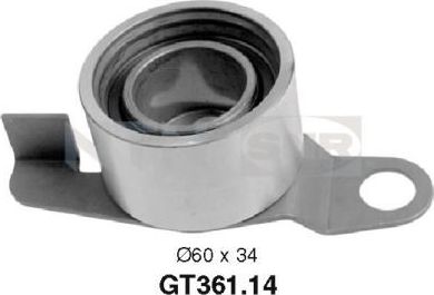 Натяжной ролик (натяжитель) ремня ГРМ NTN / SNR. Артикул GT361.14