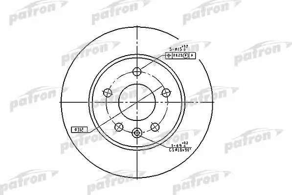 Тормозной диск Patron передний для Mercedes-Benz Vito I (W638) 1996-2003. Артикул PBD2797