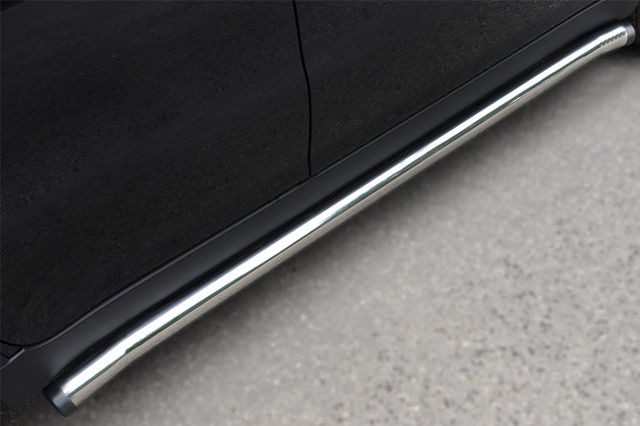 Защита порогов RusStal труба d63 (вариант 2) для SsangYong Actyon II 2010-2013. Артикул SAT-0014242