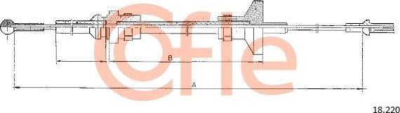 Трос сцепления Cofle для Chrysler Voyager II 1990-1995. Артикул 18.220